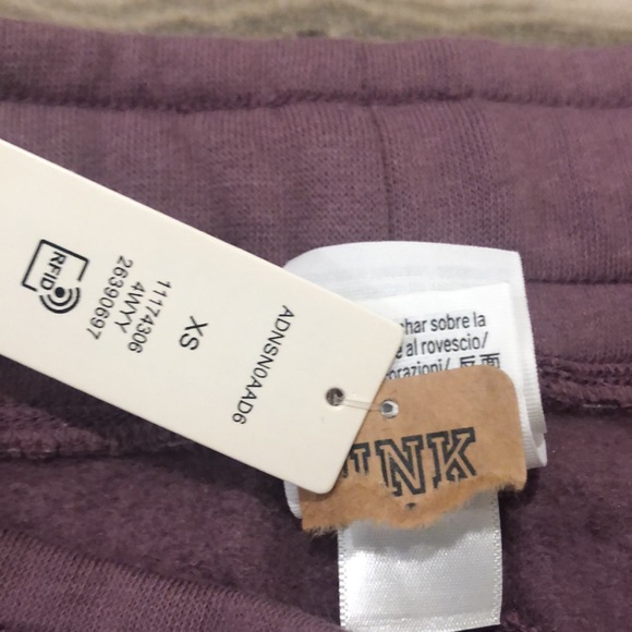 NWT Victoria Secret PINK Purple Logo Lounge Skinny Jogger XS - Picture 7 of 11